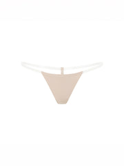 Seamless Clear Strap G-String Nude