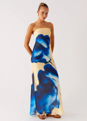 So You Say Strapless Maxi Dress - Heirloom Floral