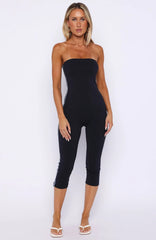 Pocket Rocket Capri Jumpsuit Navy/Blue Stripe